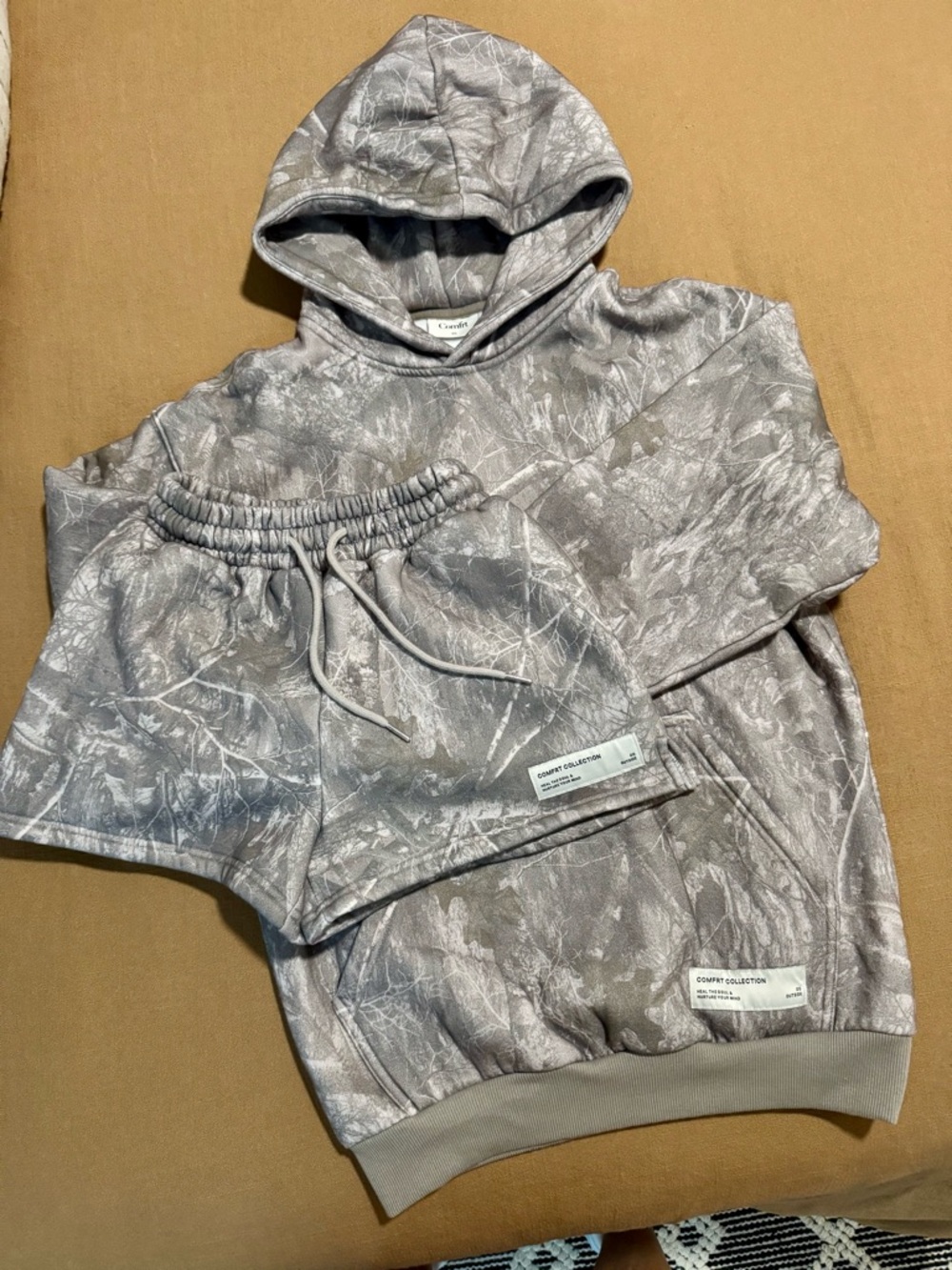 COMFRT Camo Woodland Hoodie and Shorts Set